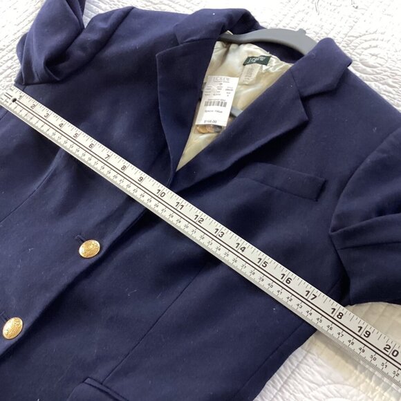 NWT J. Crew Navy Keating Boy Blazer 28639 Size 6 Gold Buttons - Picture 8 of 14